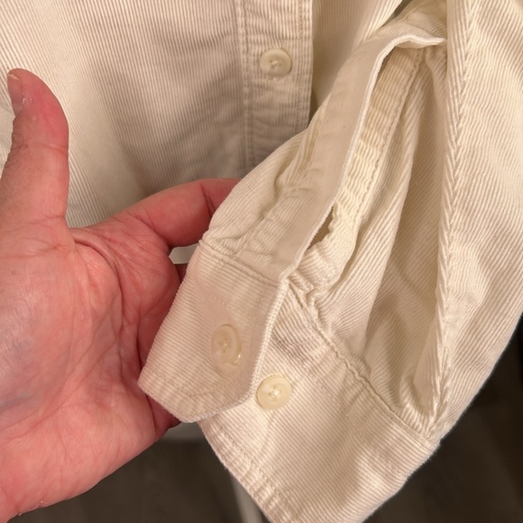Woolrich Cream Corduroy Long Sleeve Button Down Classic Top Size 2XL - Picture 4 of 7